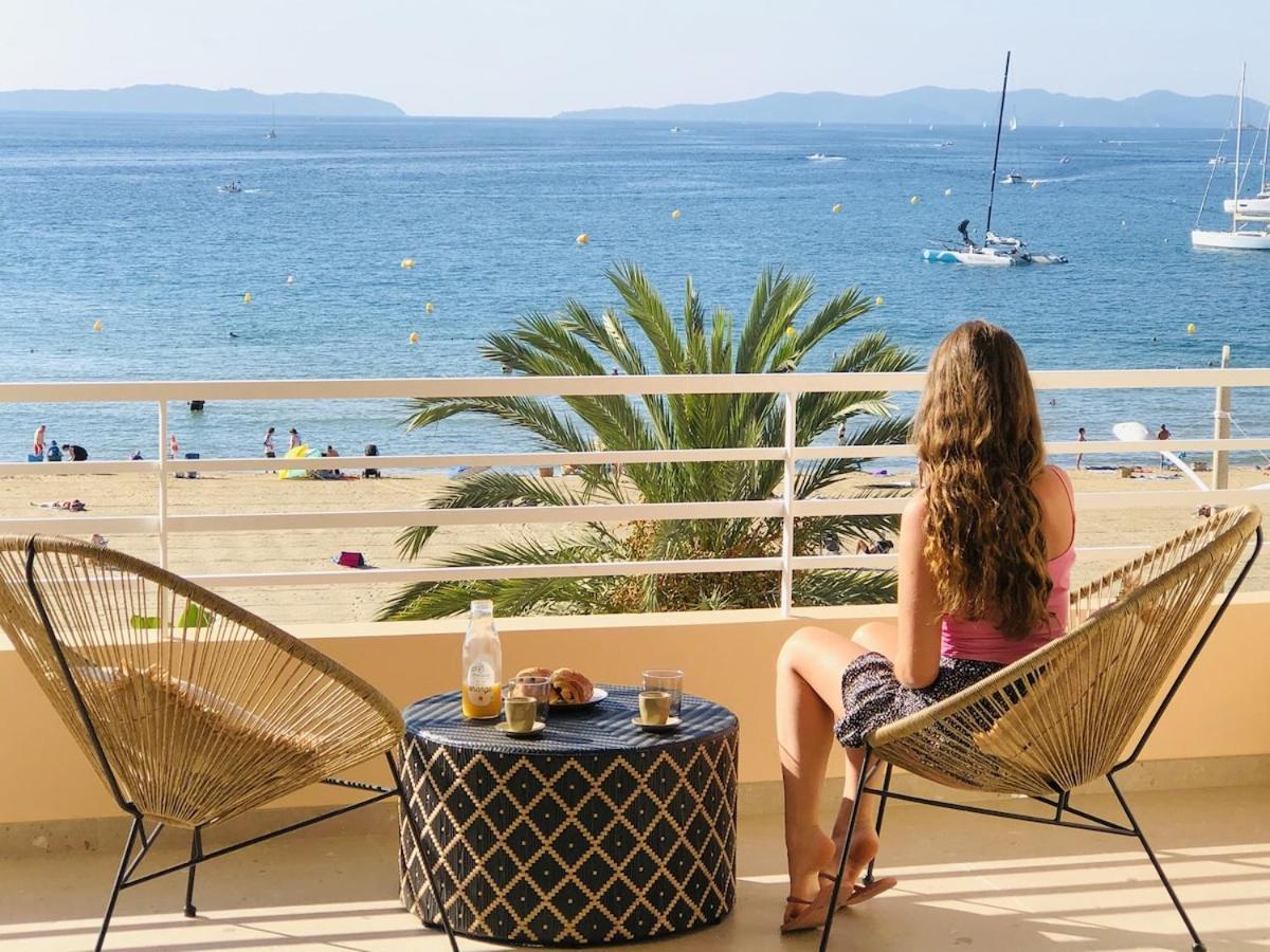 לה לבאנדו Appartement T3 Lumineux Traversant Totalement Neuf En Face De La Plage Front De Mer Vue Sur Les Iles Vue Mer Panoramique Assuree Residence De La Plage Centre Ville Du Lavandou 3Eme Etage Avec Ascenseur Appartement T3 מראה חיצוני תמונה